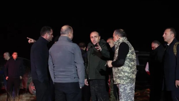 Gürcüstan daxili işlər naziri təyyarə qəzasının baş verdiyi yerə GETDİ