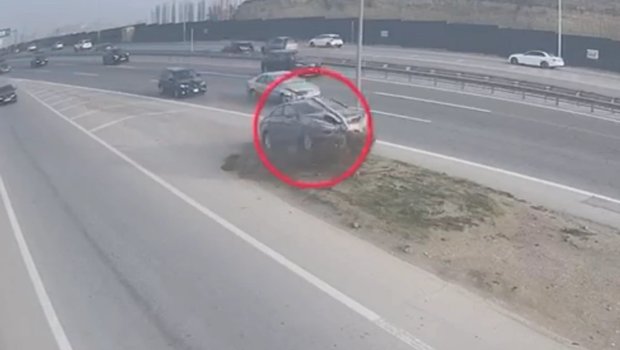 Kənar Dairəvi yolda baş verən qəzanın ANBAAN GÖRÜNTÜLƏRİ - VİDEO