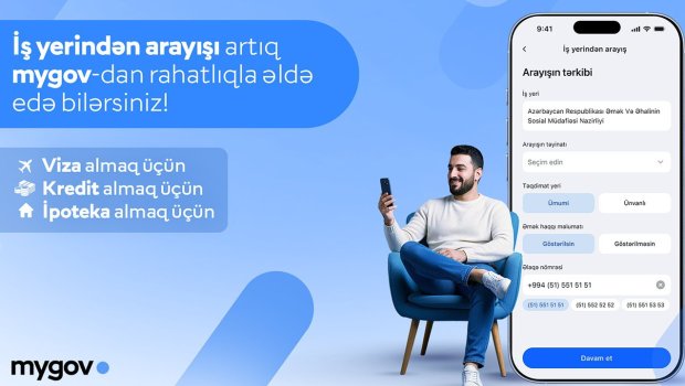 Vətəndaşlar artıq iş yerinə dair arayışı “mygov”dan da əldə edə BİLƏCƏKLƏR