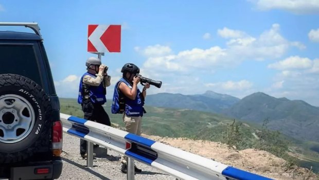 Avropa İttifaqının casus misssiyası Qazax rayonunun sərhədində - FOTO