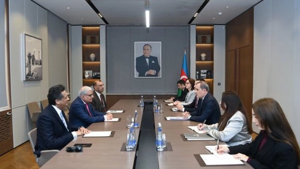 Ceyhun Bayramov Asiya Ombudsmanlar Assosiasiyasının prezidenti ilə görüşüb - FOTO