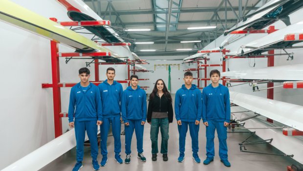 Leyla Əliyeva Mingəçevirdə avarçəkmə bazasında idmançılarla görüşdü – FOTO