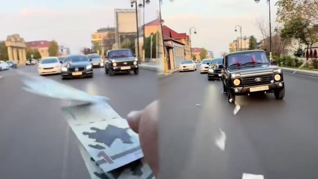 DİN: Toy karvanında yola pul səpilməsi ilə bağlı əmələ hüquqi qiymət veriləcək - FOTO