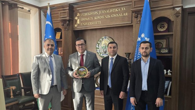 Tanınmış jurnalistlər Özbəkistanda səfir və rektorla görüşdü - FOTO/VİDEO