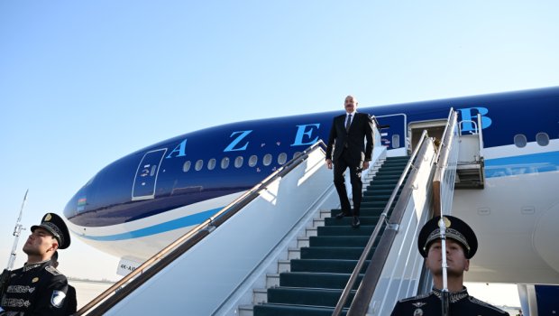 İlham Əliyev Özbəkistanda səfərdədir - FOTO