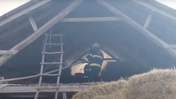 Qəbələnin Nic kəndində güclü yanğın oldu - VİDEO