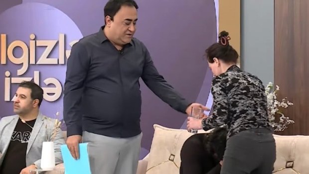 Elgizdən efirdə halı pisləşən şəxsə fərqli reaksiya - VİDEO