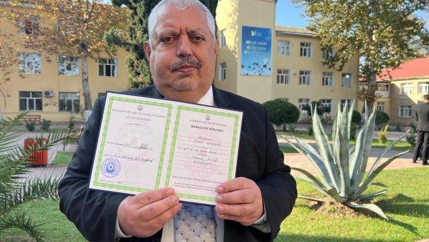 62 yaşında universitet MƏZUNU OLDU