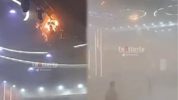 Bakıda toy zamanı şadlıq evində yanğın - “Zalda bir nəfər qalmasın” – VİDEO