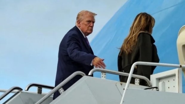 Tramp təyyarədə jurnalistlərlə zarafatlaşdı: “İdrak testini keçə bilməzsiniz” – VİDEO