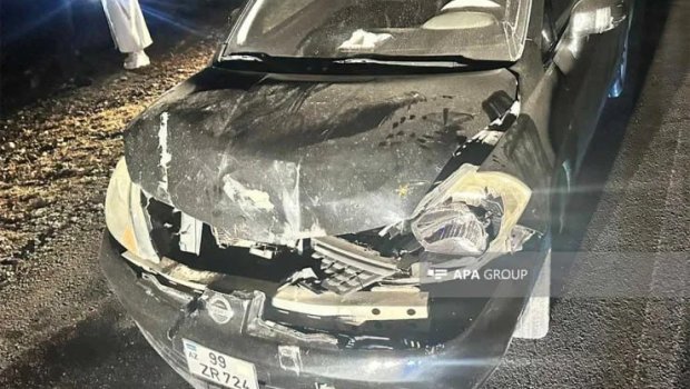 Qadın sürücü avtomobili eşşək arabasına çırpdı - FOTO