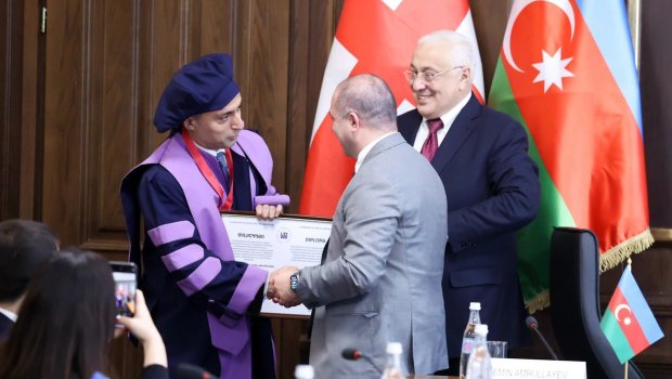 Emin Əmrullayevə Gürcüstan Texniki Universitetinin fəxri doktoru adı verildi - FOTO