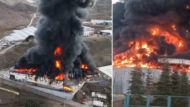 Türkiyədə zavodda güclü yanğın &ndash; VİDEO