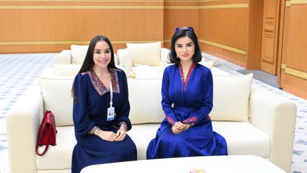 Leyla Əliyeva Özbəkistan Respublikası Prezidenti Administrasiyasının rəhbəri ilə görüşüb - FOTO