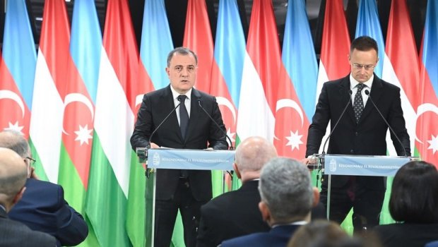 Azərbaycan və Macarıstanın xarici işlər nazirləri mətbuata birgə bəyanatla ÇIXIŞ ETDİLƏR - FOTO