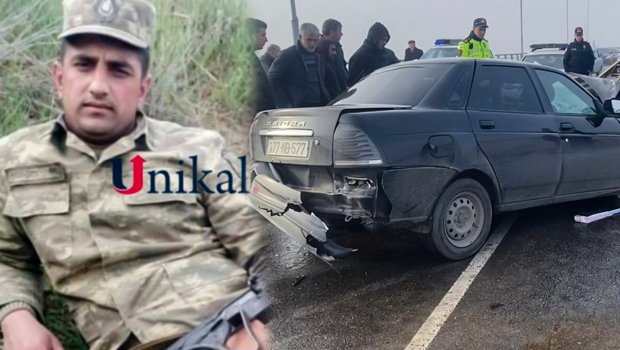 Mais Bərxudarovun sürücüsü olmuş hərbçi qəzada həlak oldu &ndash; VİDEO