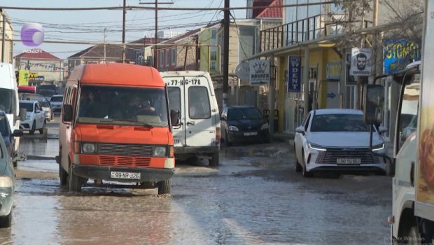 Binə qəsəbəsində yolsuzluq PROBLEMİ - VİDEO