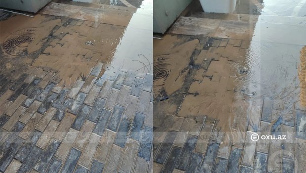 Bakının mərkəzində boru PARTLADI: Nizami küçəsini SU BASDI &ndash; VİDEO