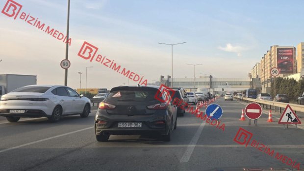 Bakı-Sumqayıt yolundakı tıxacın səbəbi BİLİNDİ &ndash; VİDEO