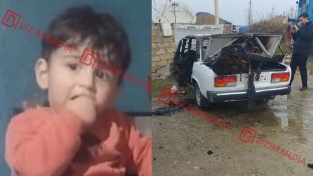 Avtomobildə yanaraq həyatını itirən 3 yaşlı uşağın FOTOSU - ÖZƏL