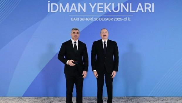 Prezidentin dünya çempionu ilə səmimi dialoqu: "Sən hələ yarışırsan?" - VİDEO