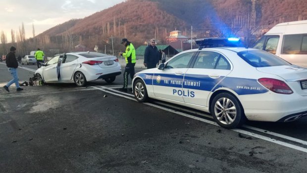 İsmayıllıda qəza olub, qadın sürücü xəsarət alıb - FOTO/VİDEO