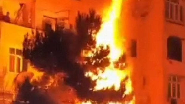 Sumqayıtda bayram gecəsi yanğın &ndash; VİDEO