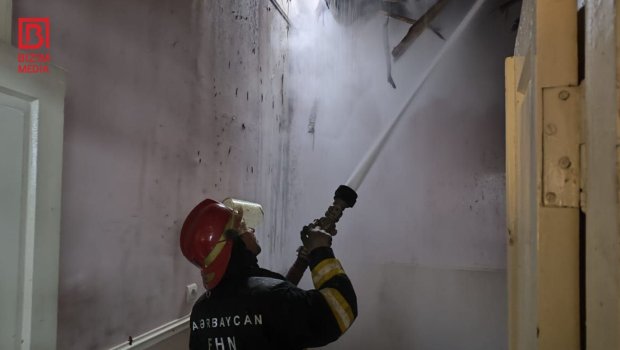 Gəncədə GÜCLÜ YANĞIN - FOTO/VİDEO