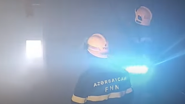 Binəqədidə hamam yandı &ndash; VİDEO