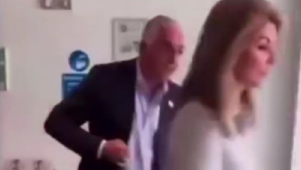 Rza Pəhləvinin arvadı ilə görüntüləri gülüş hədəfinə çevrildi &ndash; VİDEO