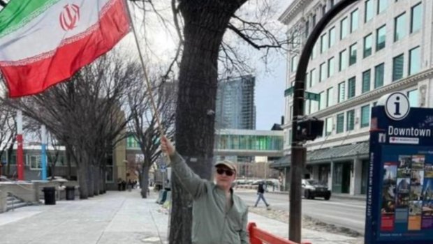 Kanadada İran bayrağını qaldıran şəxs saxlanıldı &ndash; VİDEO
