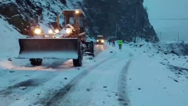 Muğanlı-İsmayıllı yolu qardan belə təmizlənir - VİDEO