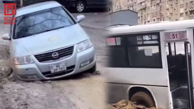 Bir gündə avtomobil və avtobus çuxura düşdü &ndash; Hər iki sürücüyə kompensasiya VERİLƏCƏK?