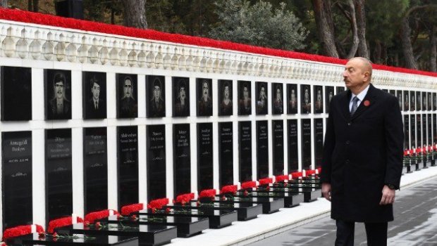 İlham Əliyev Şəhidlər xiyabanını ziyarətinə dair videoçarx paylaşıb