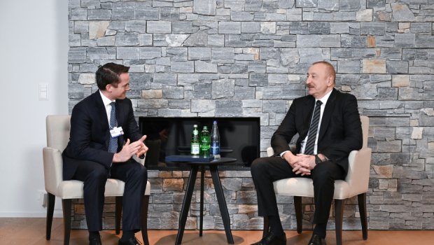 İlham Əliyev Davosda Konnor Teski ilə görüşdü &ndash; FOTO