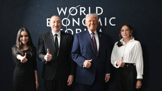 Prezident və ailəsi Davosda Trampla görüşüb - FOTO/VİDEO