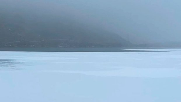 Arpaçay su anbarının səthi dondu &ndash; FOTO