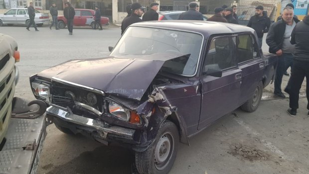 Göyçayda zəncirvari qəza olub, bir nəfər xəsarət alıb - FOTO/VİDEO