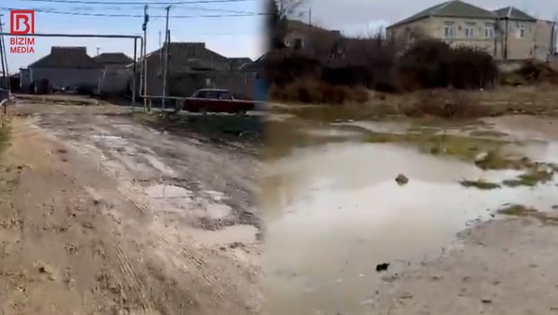 Sabunçu sakinləri yağışdan çıxıb yağmura yox, palçığa düşürlər &ndash; VİDEO