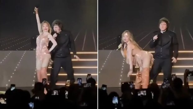 Argentina prezidenti səhnədə keçmiş sevgilisi ilə mahnı oxudu - VİDEO