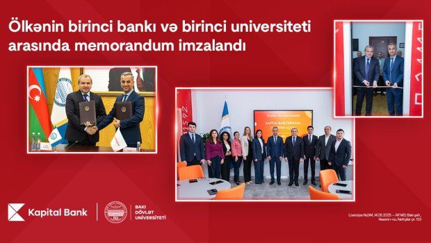 Ölkənin birinci bankı və birinci universiteti arasında memorandum imzalandı