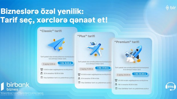 Birbank Biznes-dən sahibkarlar üçün yeni tariflər: Xərclərinizi minimuma endirin