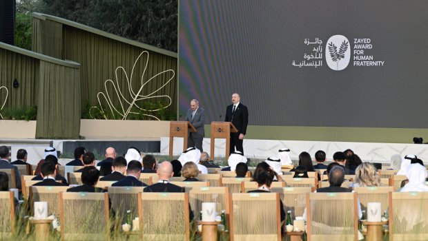 Azərbaycan Prezidenti: Şeyx Zayedin adını daşıyan bir mükafatı almaq mənim üçün böyük şərəfdir