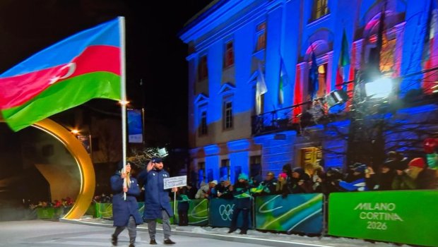 İdmançılarımız XXV Qış Olimpiya Oyunlarının açılış mərasimində - FOTO