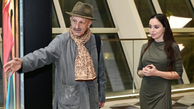 Leyla Əliyeva sərgidə - FOTO
