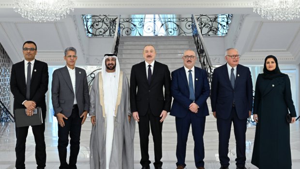 Ərəb Parlamentinin prezidenti İlham Əliyevin qəbulunda &ndash; FOTO