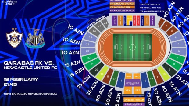 &ldquo;Qarabağ&rdquo; - &ldquo;Nyukasl&rdquo; oyununun biletləri satışa çıxarıldı