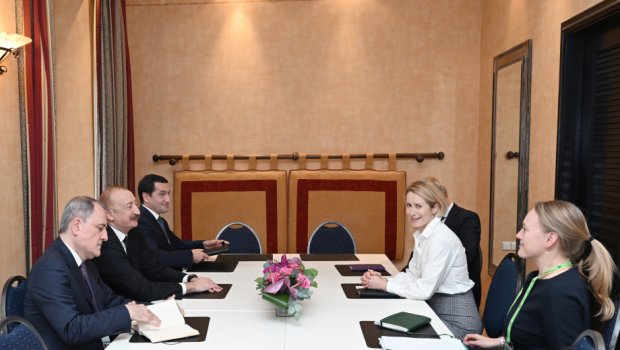 İlham Əliyev Münxendə Kaya Kallasla görüşüb - FOTO