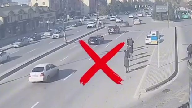 Yol polisindən avtobusu belə gözləyən piyadalara MÜRACİƏT &ndash; VİDEO