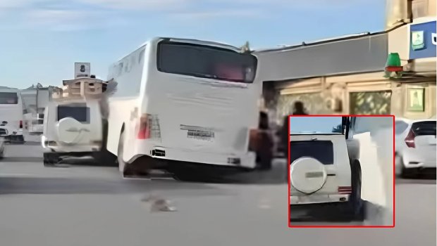 Bakı-Sumqayıt yolunda zəncirvari qəza: 3 avtomobil toqquşdu - VİDEO